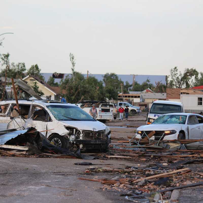 A tornado left buildings significantly damaged and homes leveled on Thursday, June 15, 2023, in Perryton. At least three people were confirmed dead and dozens others injured.